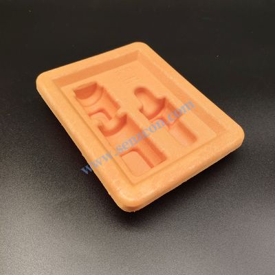 Good price High-end precision hardware parts, pulp molding, orange base, environmentally friendly and degradable, scratch-resistant and shock-proof, made of sugarcane pulp through wet pressing process online