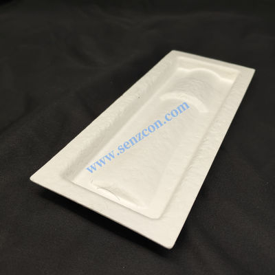 Good price Custom-made pulp molding packaging lids for microphones. They are white, made of plant fibers, dry-pressed, shockproof, drop-resistant, and recyclable. online