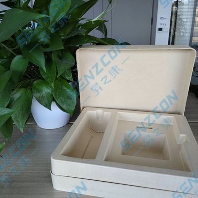 Good price Directly supplied by the factory. White pulp molding packaging base for high-end thermos cup sets. Environmentally friendly and biodegradable. online