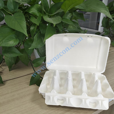 Good price High-end customized egg trays in Chinese factories. White pulp molding packaging, shockproof, embedded, environmentally friendly and biodegradable. online